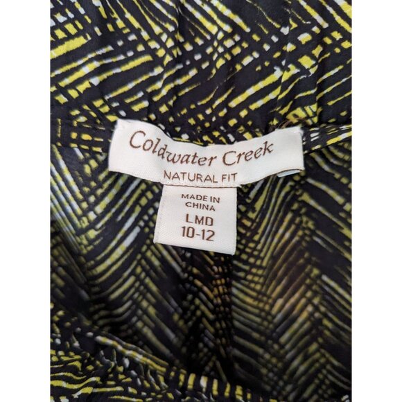 Coldwater Creek Natural Fit Pull‎ On Abstract Chevron Print Pant - L 10-12 - Picture 4 of 12